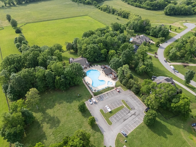 4136 Banner Square Ln, Arrington, TN 37014 - aerial view of a pool