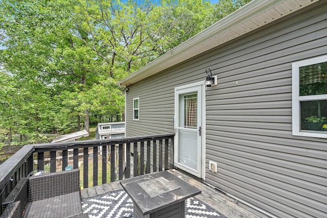 2328 C C C Rd, Dickson, TN 37055 - wooden deck featuring view of wooded area