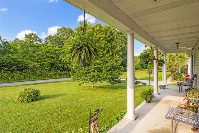 4190 Tanyard Hill Rd, Lynchburg, TN 37352 - view of green lawn with a porch