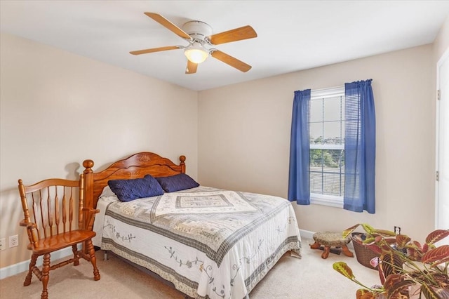 4190 Tanyard Hill Rd, Lynchburg, TN 37352 - bedroom featuring carpet, baseboards, and a ceiling fan