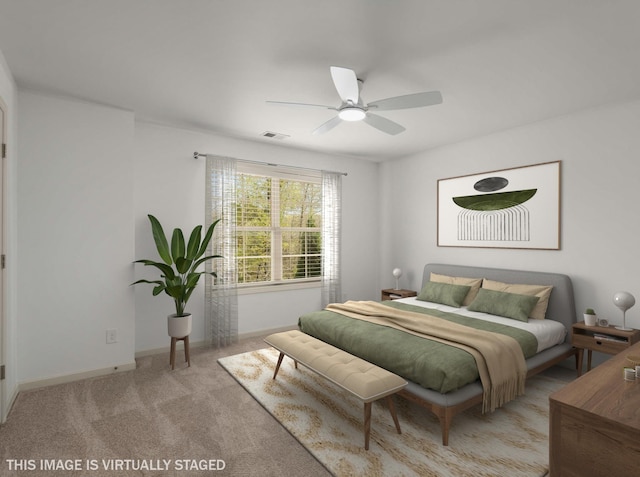3029 Alan Dr, Spring Hill, TN 37174 - carpeted bedroom with baseboards and ceiling fan