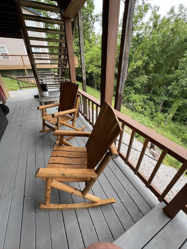 225 Bill Hunter Rd, Celina, TN 38551 - deck featuring stairs
