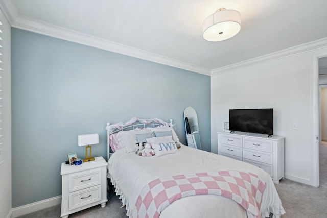 2043 Nathaniel Rd, Franklin, TN 37064 - bedroom with ornamental molding, light colored carpet, and baseboards