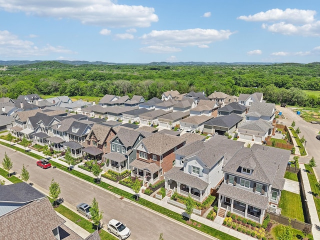2043 Nathaniel Rd, Franklin, TN 37064 - aerial perspective of suburban area featuring a forest