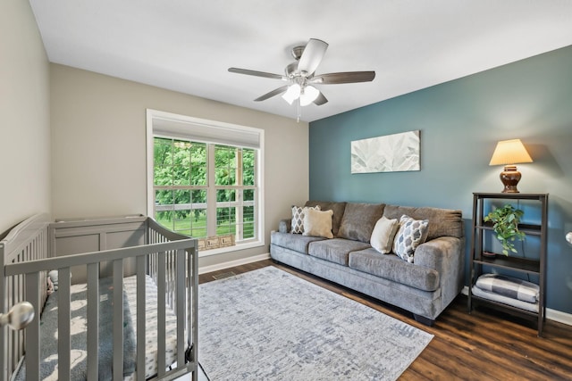 200 Lindsey Hollow Rd, Gallatin, TN 37066 - bedroom with dark wood-style flooring and ceiling fan