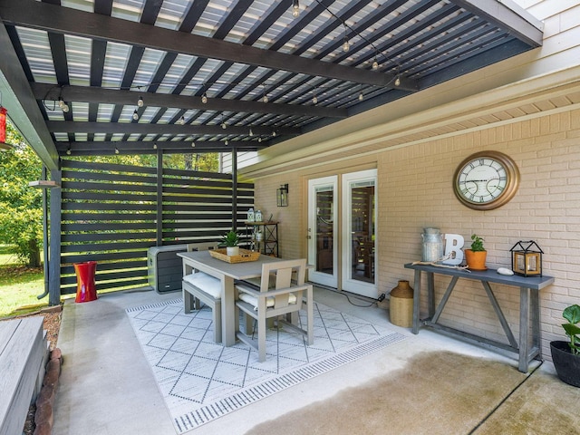 7119 Littlejohn Ln, Fairview, TN 37062 - view of patio with outdoor dining area and a pergola