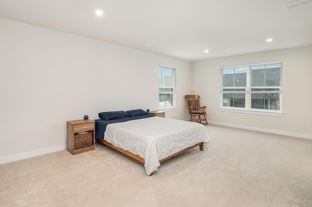 3232 Firerock Dr, Murfreesboro, TN 37128 - bedroom featuring light carpet, baseboards, and recessed lighting