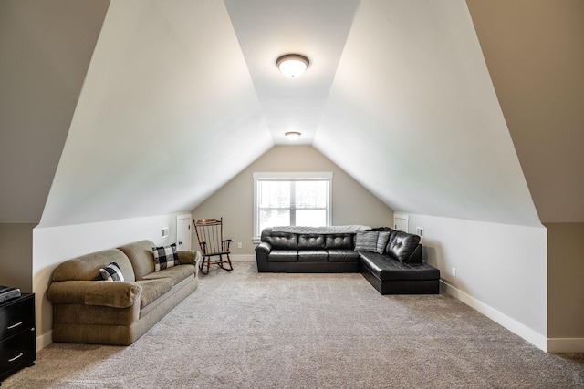 725B N Russell St, Portland, TN 37148 - carpeted living room with lofted ceiling and baseboards