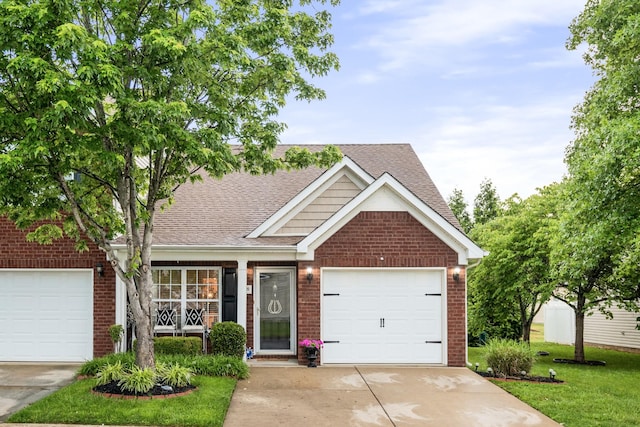 2020 Caladonia Way, Smyrna, TN 37167 - ranch-style house featuring roof with shingles, driveway, brick siding, and a front yard