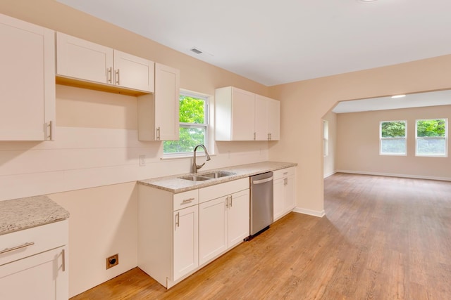 1318 Hwy S Unit 341, Chickamauga, GA 30707 - kitchen featuring a sink, dishwasher, healthy amount of natural light, and light wood finished floors