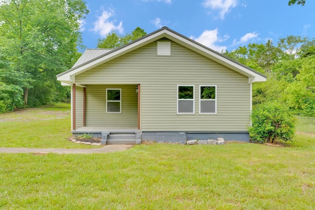 1318 Hwy S Unit 341, Chickamauga, GA 30707 - view of side of property featuring covered porch, a yard, and metal roof