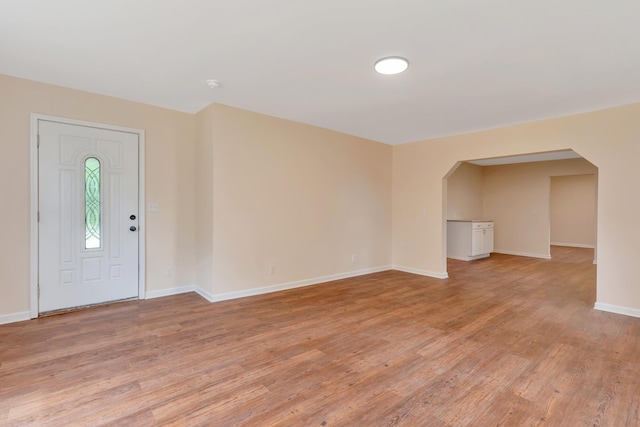 1318 Hwy S Unit 341, Chickamauga, GA 30707 - foyer with light wood-style floors, baseboards, and arched walkways