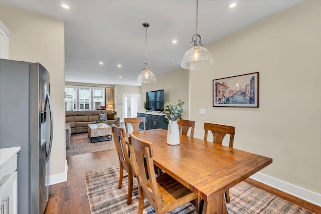 500 Creative Way Unit 16, Madison, TN 37115 - dining space with recessed lighting, baseboards, and dark wood finished floors