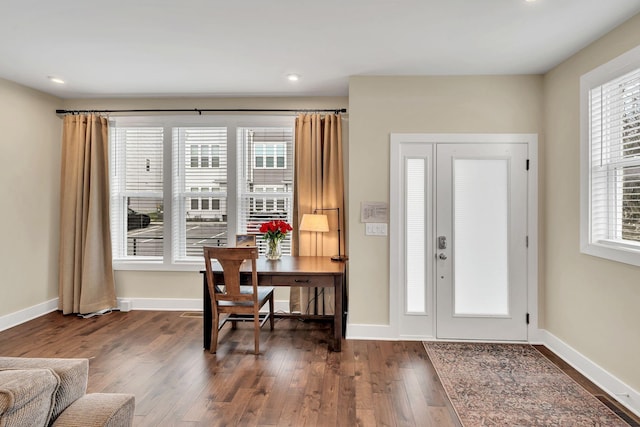 500 Creative Way Unit 16, Madison, TN 37115 - foyer featuring dark wood-style floors, baseboards, and recessed lighting