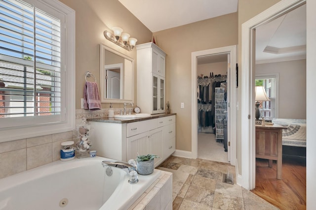 2710 Maylon Dr, Murfreesboro, TN 37128 - full bath with a jetted tub, vanity, and a spacious closet