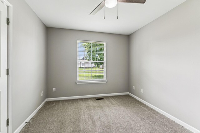 710 Krissy Ct, Columbia, TN 38401 - empty room featuring a ceiling fan, carpet flooring, and baseboards