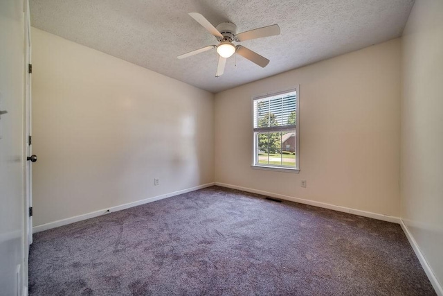 152 Cody Ct, Portland, TN 37148 - carpeted empty room featuring a textured ceiling, a ceiling fan, and baseboards