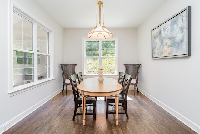 2036 Bocage Cir, Nolensville, TN 37135 - dining space with dark wood-style flooring and baseboards