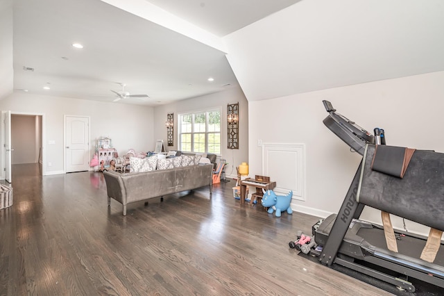 2036 Bocage Cir, Nolensville, TN 37135 - bedroom with recessed lighting, wood finished floors, baseboards, and lofted ceiling