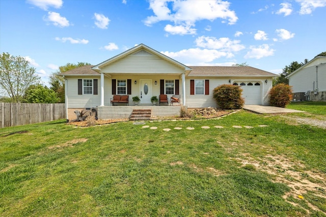3571 Southmeade Dr, Cookeville, TN 38506 - single story home with a porch, driveway, and a garage