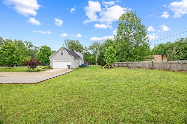 1531 Lake Villa Cir, Cookeville, TN 38506 - view of yard with a garage and concrete driveway