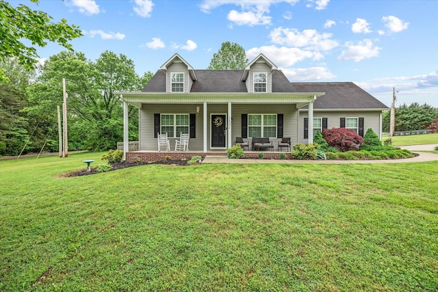 1531 Lake Villa Cir, Cookeville, TN 38506 - new england style home featuring an outdoor hangout area, a front yard, and a porch