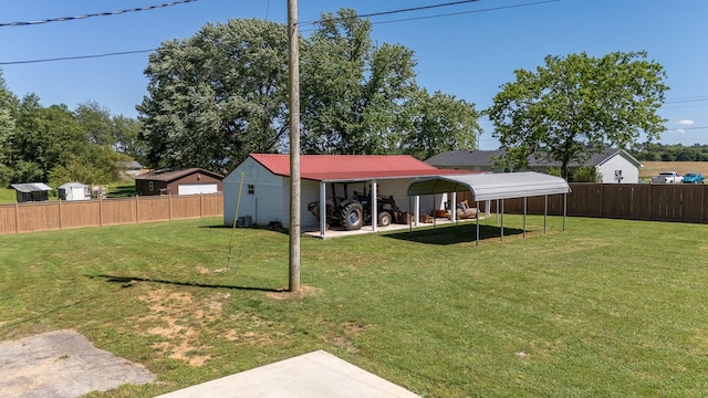 1448 Baker Ln, Lawrenceburg, TN 38464 - view of yard featuring a detached carport