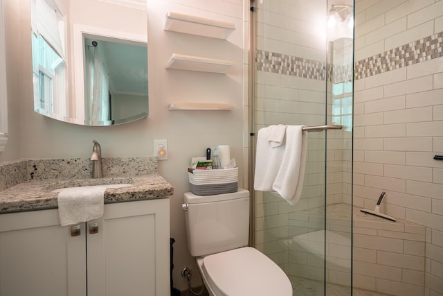1448 Baker Ln, Lawrenceburg, TN 38464 - full bath with a shower stall, vanity, and toilet