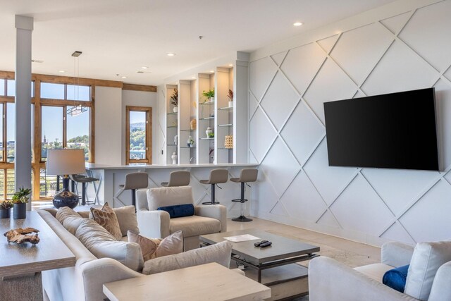 200 Manufacturers Rd Apt 241, Chattanooga, TN 37405 - living room with a decorative wall and recessed lighting