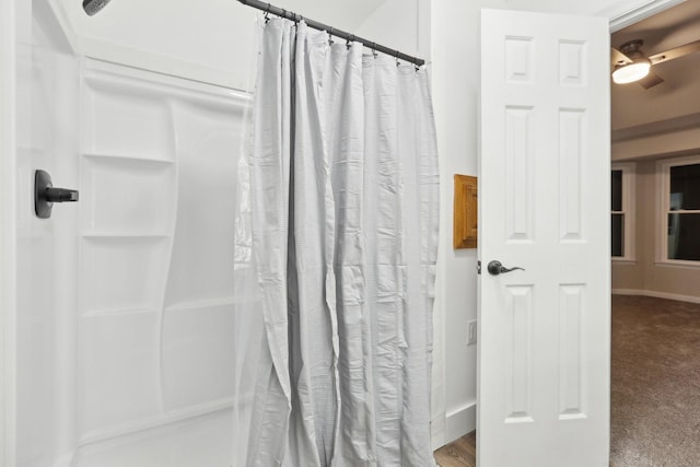 5430 Stacy Springs Rd, Springfield, TN 37172 - bathroom with a shower with curtain and baseboards