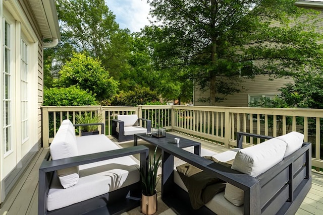 405 Parish Pl, Franklin, TN 37067 - wooden deck featuring an outdoor hangout area