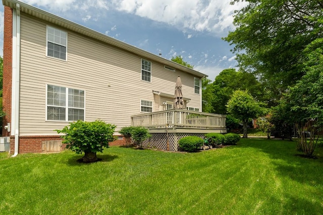 405 Parish Pl, Franklin, TN 37067 - rear view of property featuring a wooden deck and a yard
