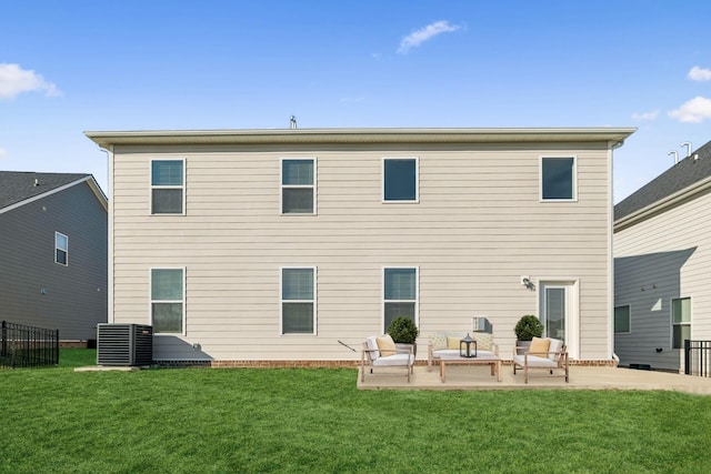 129 Willow Bend Dr, Mount Juliet, TN 37122 - back of property with a patio and central air condition unit
