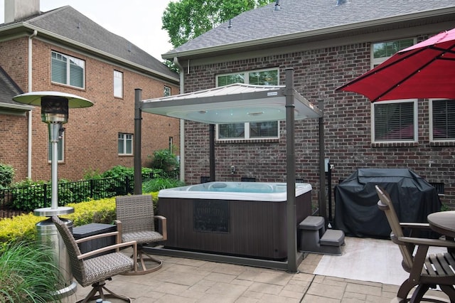 1237 Potter Ln, Gallatin, TN 37066 - view of patio with a hot tub and a grill