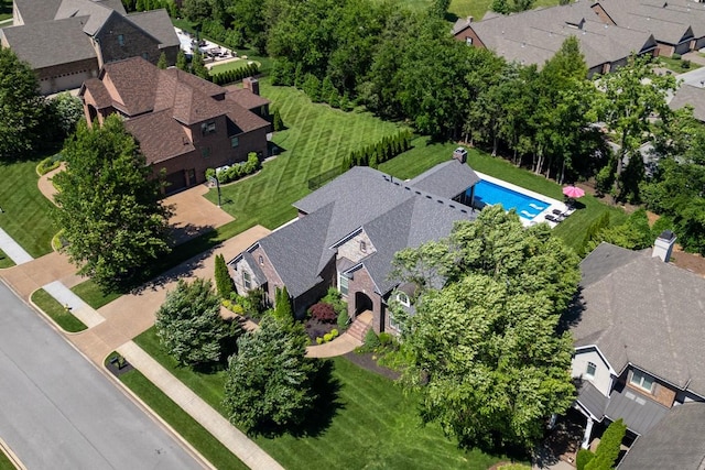 1237 Potter Ln, Gallatin, TN 37066 - aerial view of residential area featuring a pool