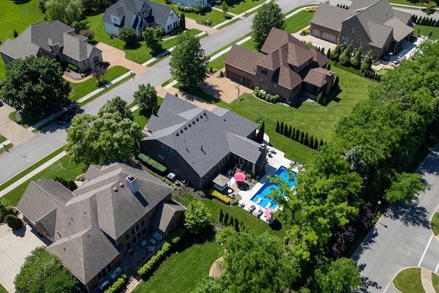 1237 Potter Ln, Gallatin, TN 37066 - aerial perspective of suburban area with a pool