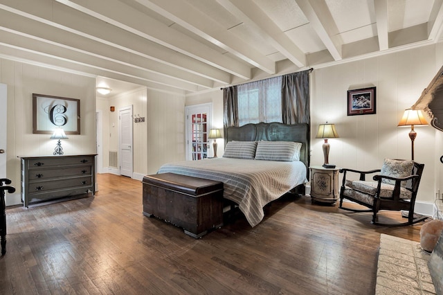 4957 Decatur Highway Highway, Ten Mile, TN 37880 - bedroom with wood-type flooring, beam ceiling, baseboards, and ornamental molding