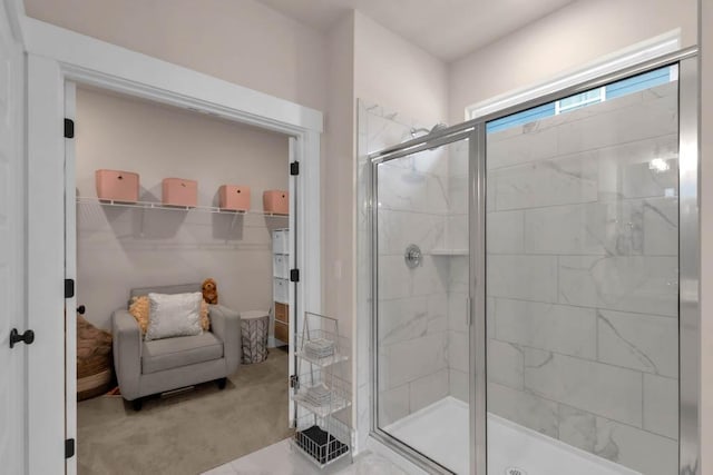 3608 Barbee Ct, Rockvale, TN 37153 - bathroom with a stall shower and a spacious closet