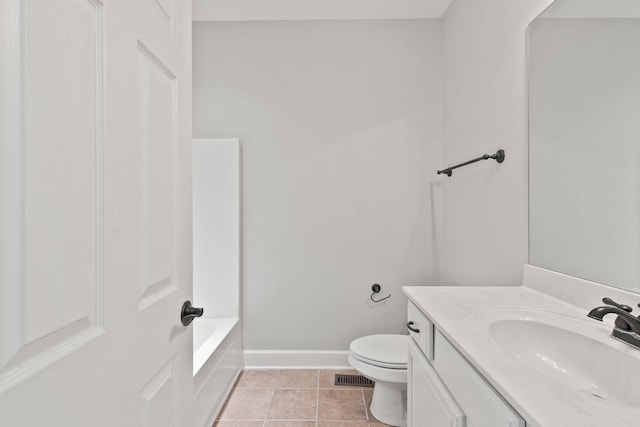 101 Mcclaran Pl, Murfreesboro, TN 37129 - full bathroom featuring vanity, toilet, tile patterned flooring, and baseboards