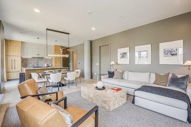 1030 17th Ave S Unit 201, Nashville, TN 37212 - living area featuring recessed lighting