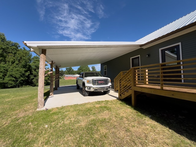 1474 Pea Ridge Rd, Manchester, TN 37355 - view of vehicle parking with an attached carport
