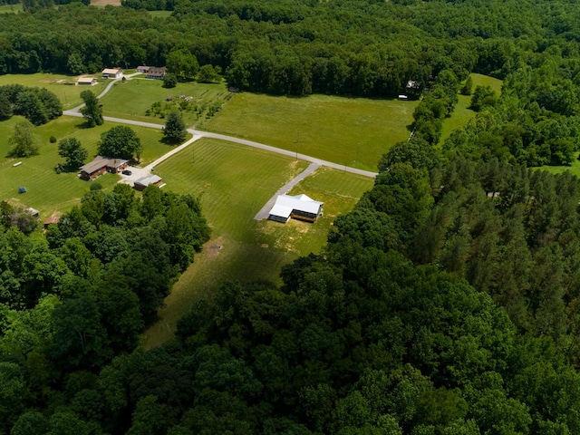 1474 Pea Ridge Rd, Manchester, TN 37355 - aerial overview of property's location with a forest and rural landscape