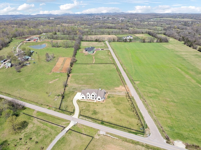 6656 Eudailey Covington Rd, College Grove, TN 37046 - aerial view of sparsely populated area with a nearby body of water