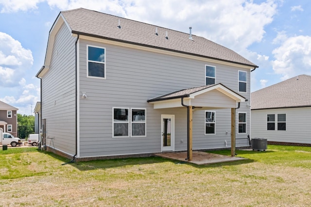 283 Subban Ct, Lebanon, TN 37087 - back of house with cooling unit, a patio, and a yard