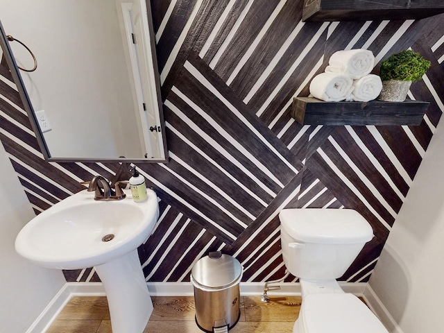 186 Millbrook Dr, Spring Hill, TN 37174 - bathroom with toilet, wooden walls, and baseboards