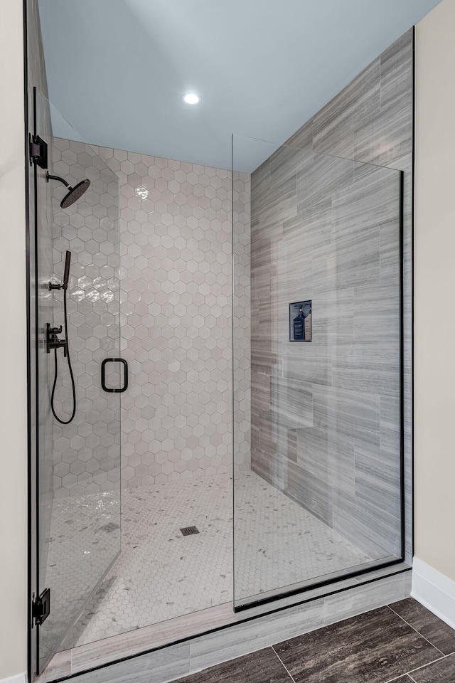 1004 Noble Loop Unit 49, Nashville, TN 37211 - full bathroom with a shower stall, recessed lighting, and baseboards