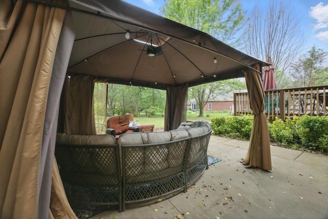3198 Gray Hawk Ct, Clarksville, TN 37043 - view of patio with an outdoor hangout area and a gazebo