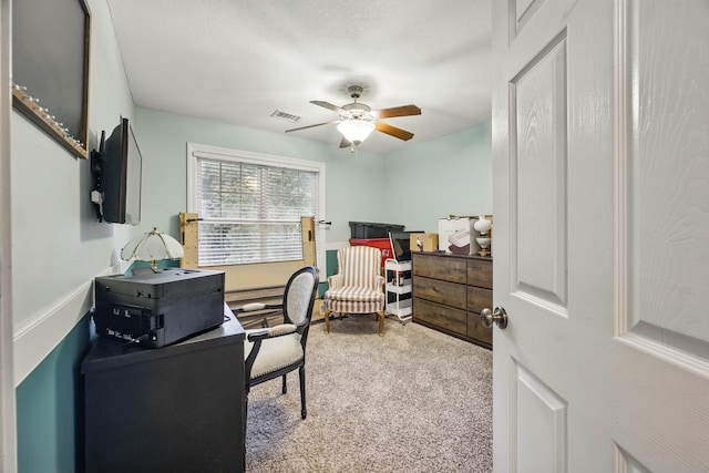 3198 Gray Hawk Ct, Clarksville, TN 37043 - carpeted bedroom with an office area and ceiling fan