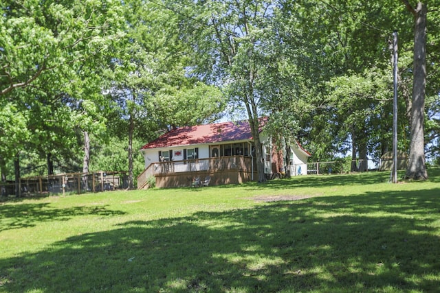 1602 Pleasant Grove Rd, Westmoreland, TN 37186 - view of yard with a deck