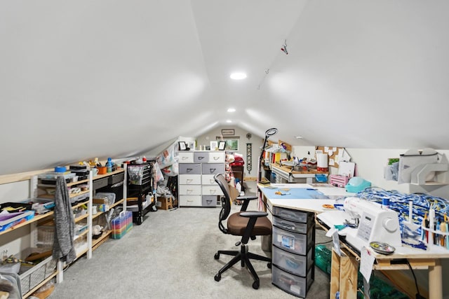 1602 Pleasant Grove Rd, Westmoreland, TN 37186 - office space featuring vaulted ceiling and carpet